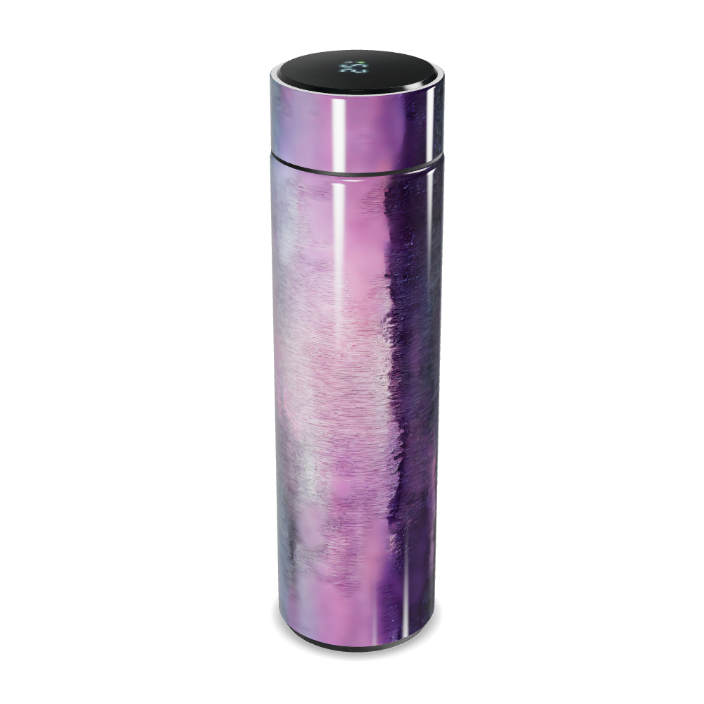 Garrafa Térmica Touch - Azul Metálico Display LED