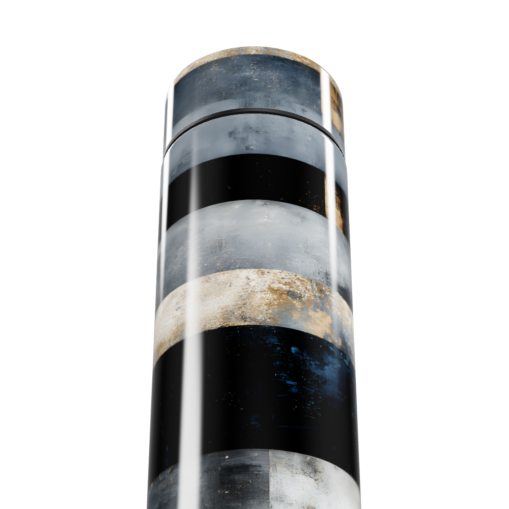 Garrafa Térmica Touch - Listrada Preta e Dourada