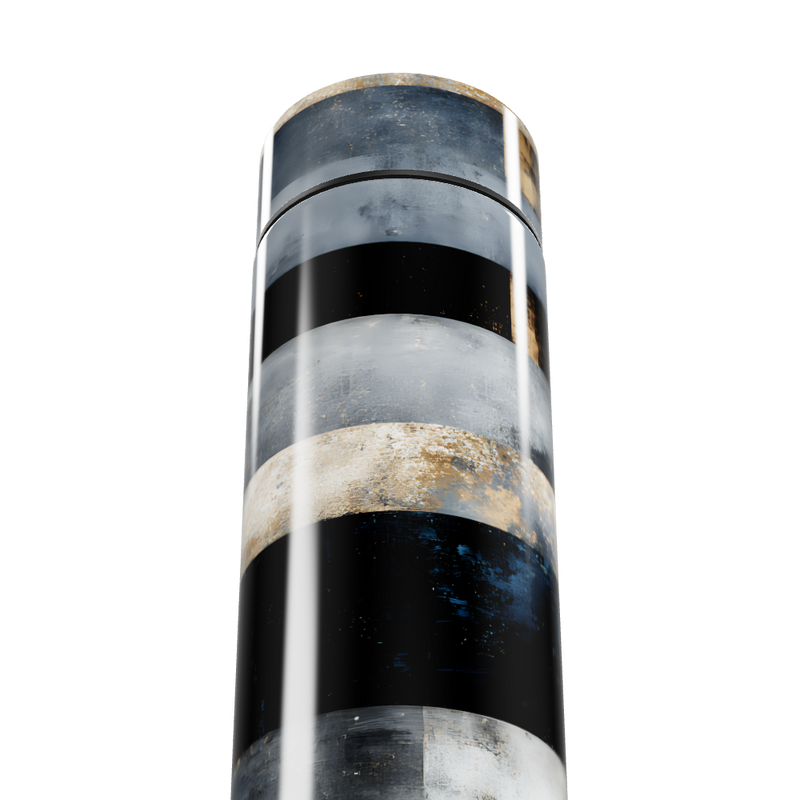 Garrafa Térmica Touch - Listrada Preta e Dourada