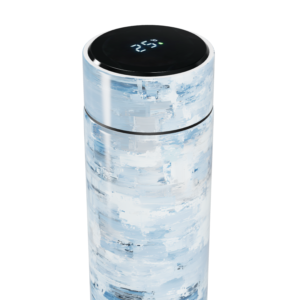 Garrafa Térmica Touch - Azul Estampa Abstrata