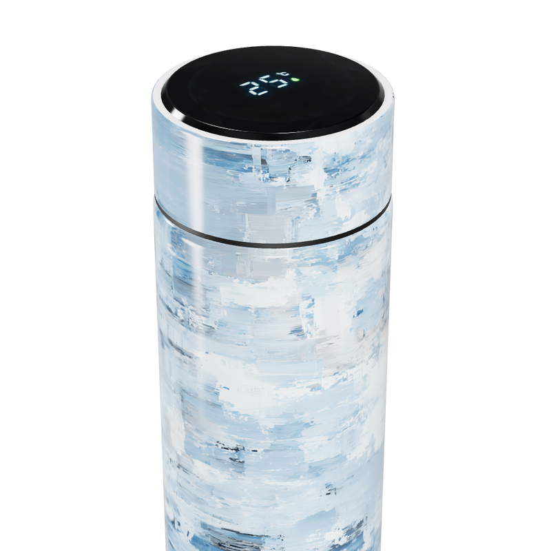 Garrafa Térmica Touch - Azul Estampa Abstrata