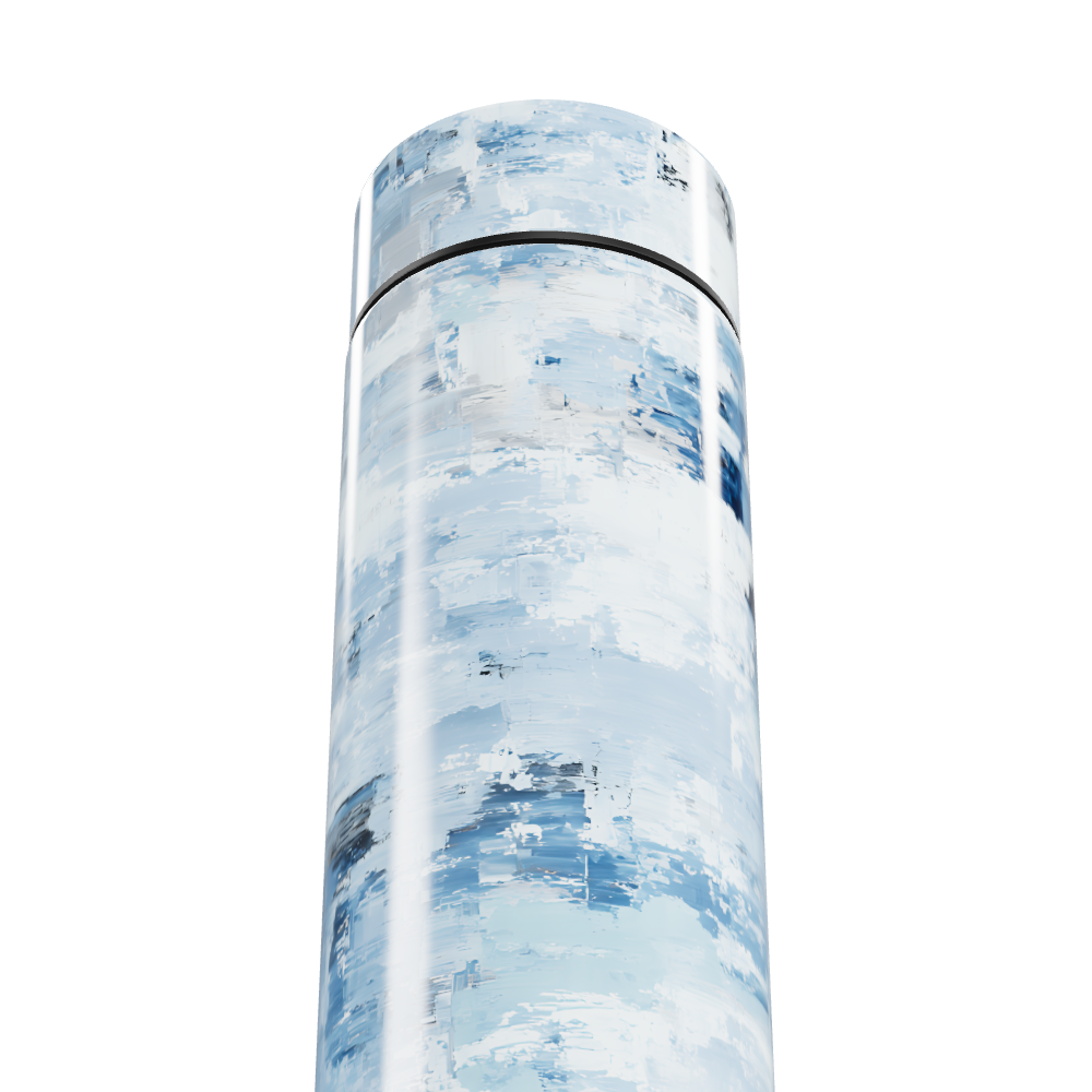 Garrafa Térmica Touch - Azul Estampa Abstrata