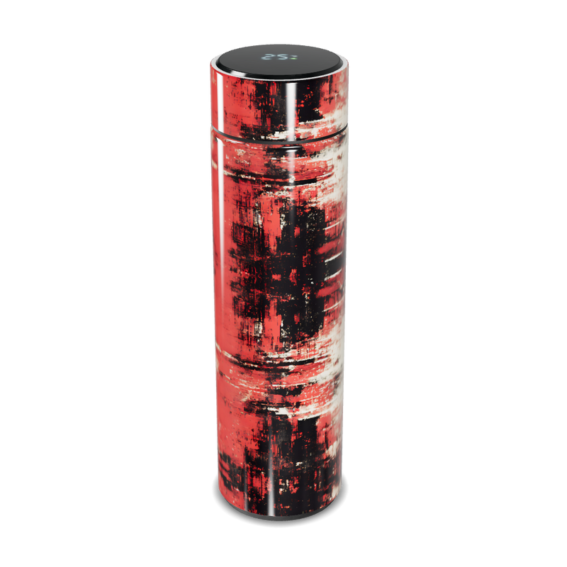 Garrafa Térmica Touch - Estampa Vermelha Abstrata