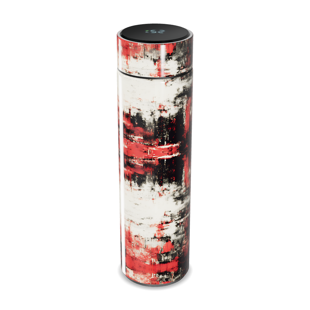Garrafa Térmica Touch - Estampa Vermelha Abstrata