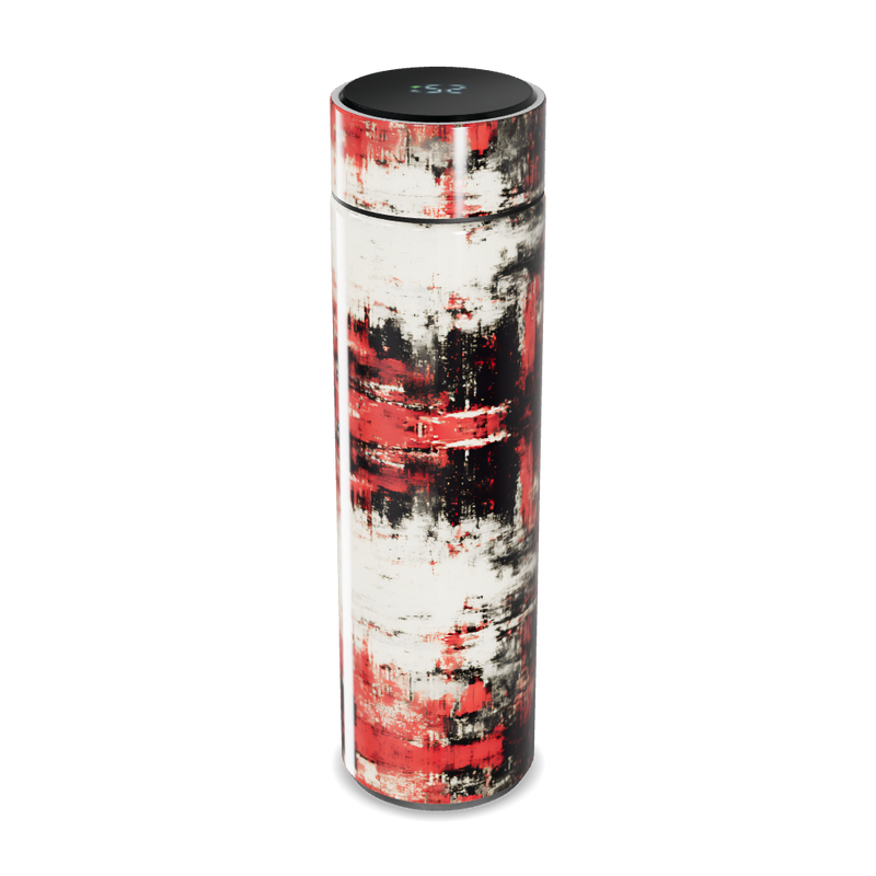 Garrafa Térmica Touch - Estampa Vermelha Abstrata