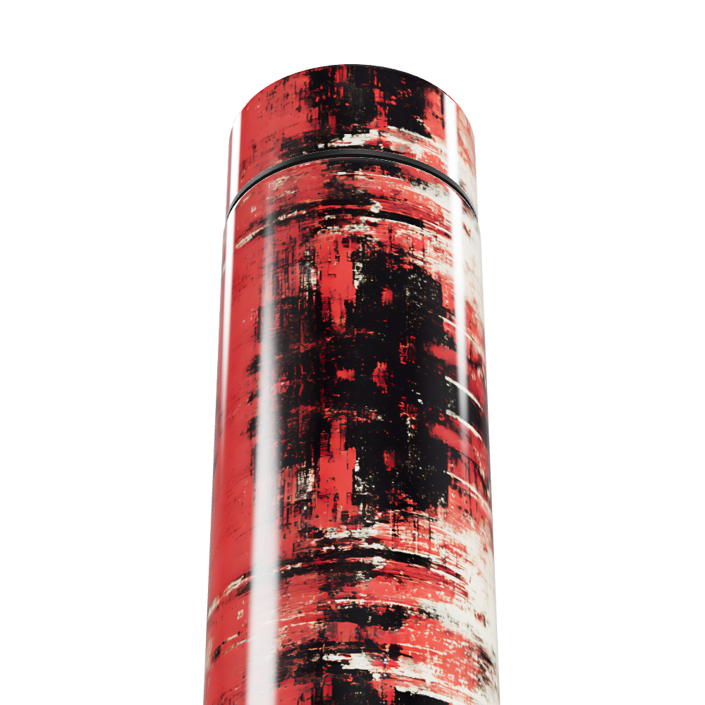 Garrafa Térmica Touch - Estampa Vermelha Abstrata