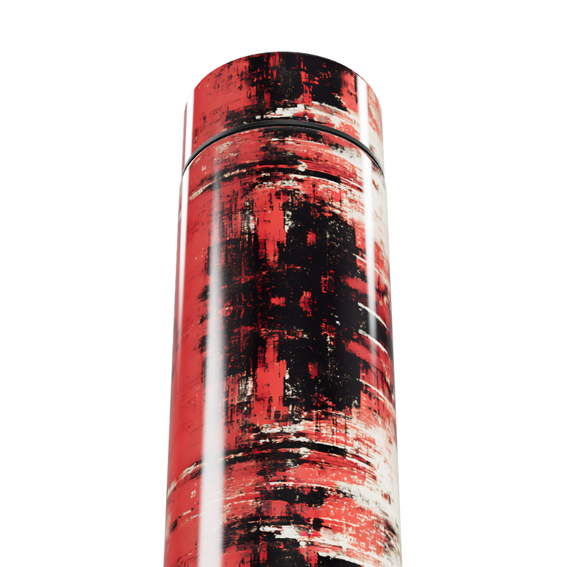 Garrafa Térmica Touch - Estampa Vermelha Abstrata