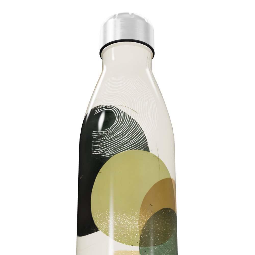 Garrafa Inox Estampada - Design Abstrato