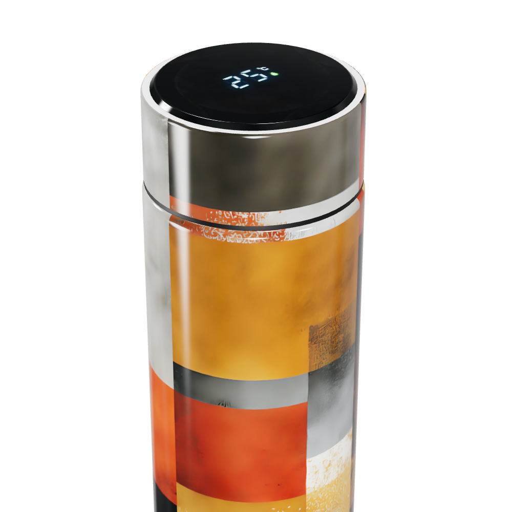 Garrafa Térmica Touch - Estampa Geométrica Colorida