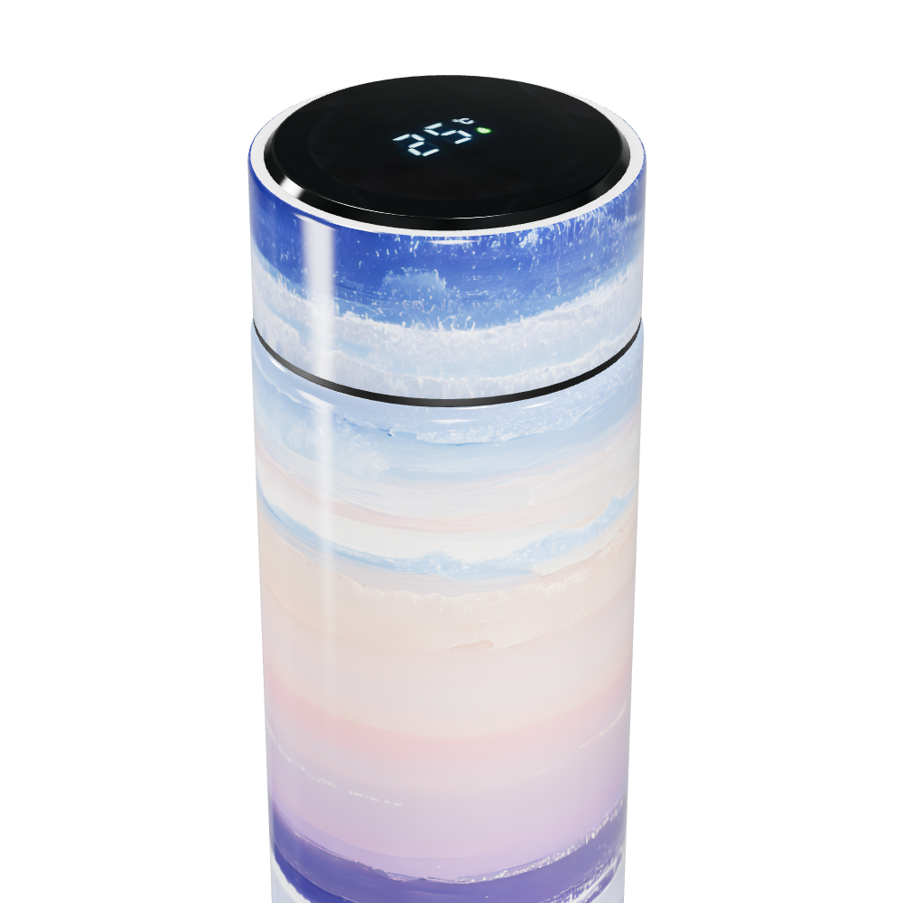 Garrafa Térmica Touch - Listras Coloridas Digitais