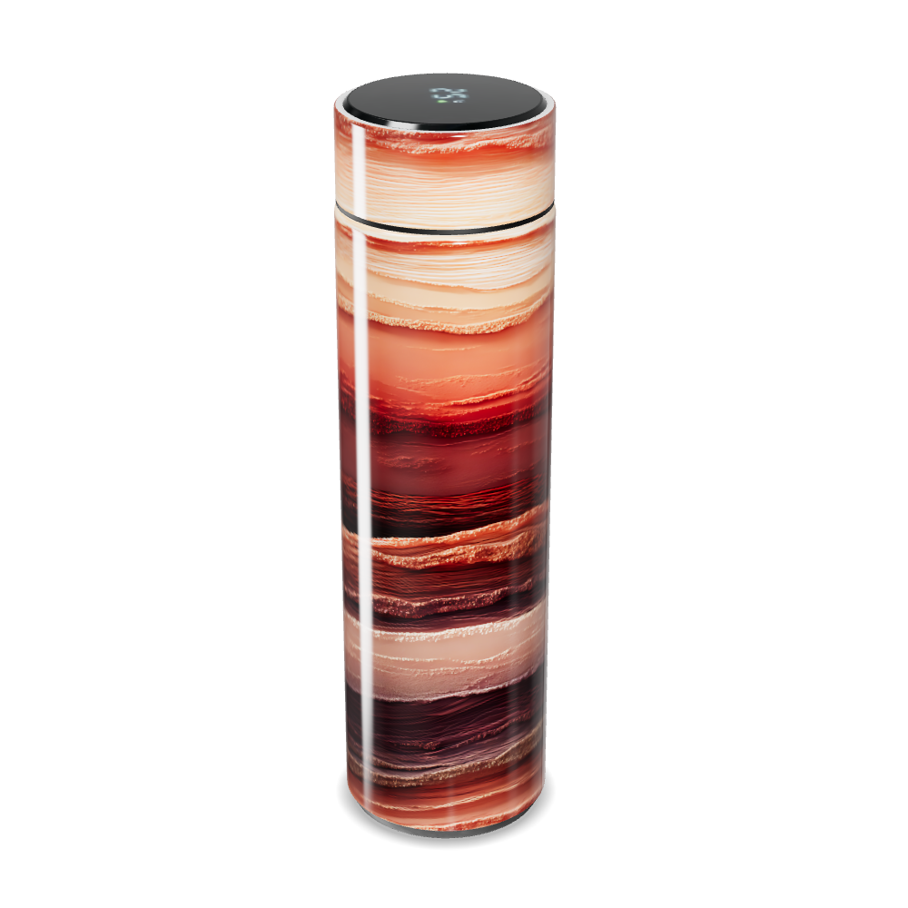 Garrafa Térmica Touch - Listras Vermelhas