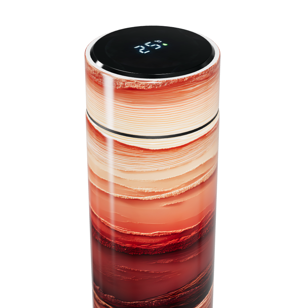 Garrafa Térmica Touch - Listras Vermelhas