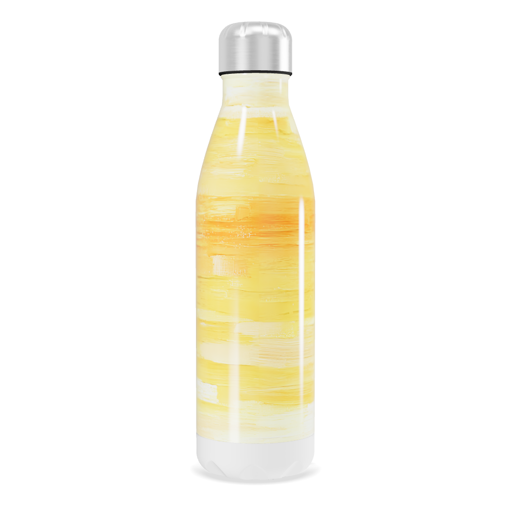 Garrafa Inox - Amarela com Pintura artística
