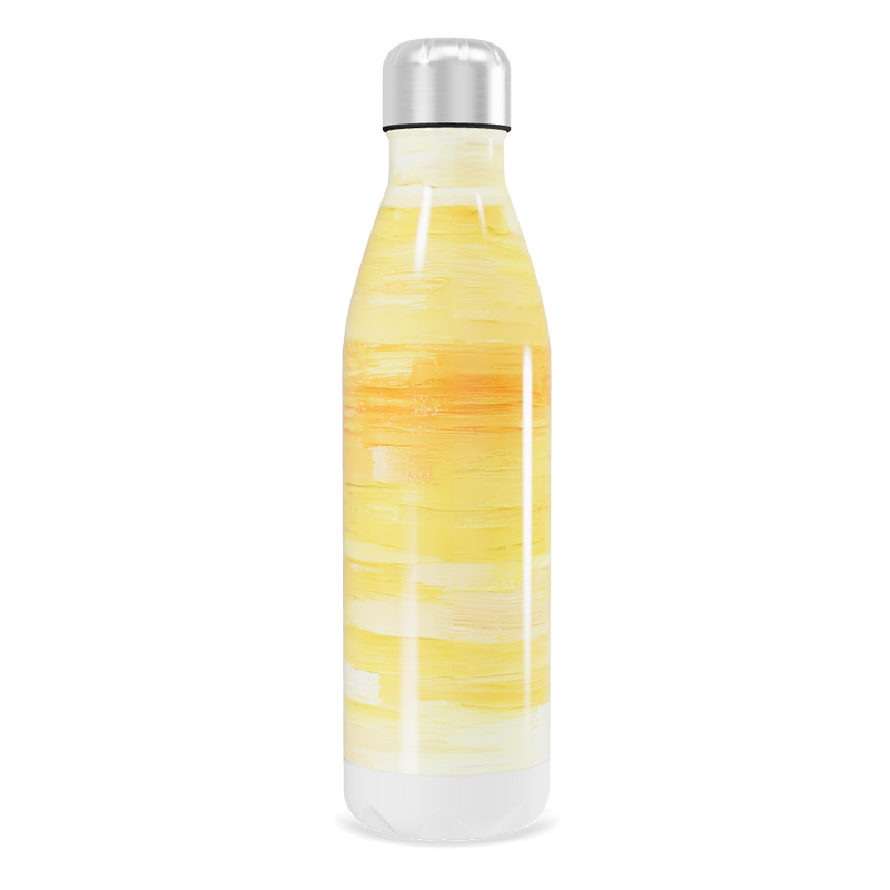 Garrafa Inox - Amarela com Pintura artística