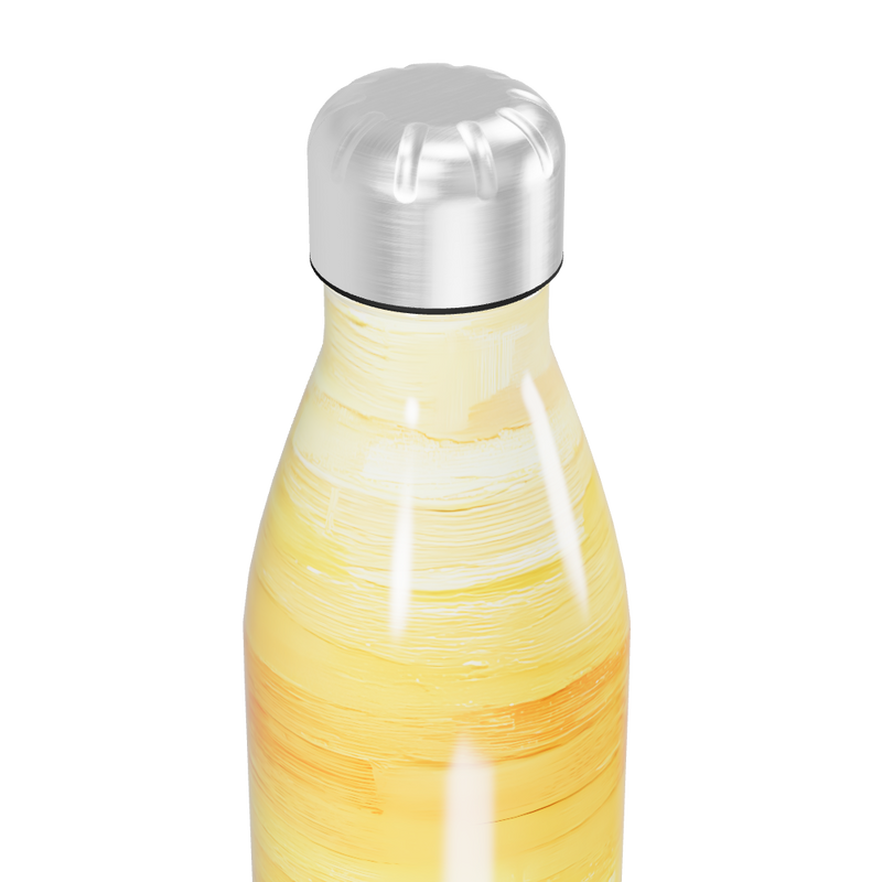 Garrafa Inox - Amarela com Pintura artística
