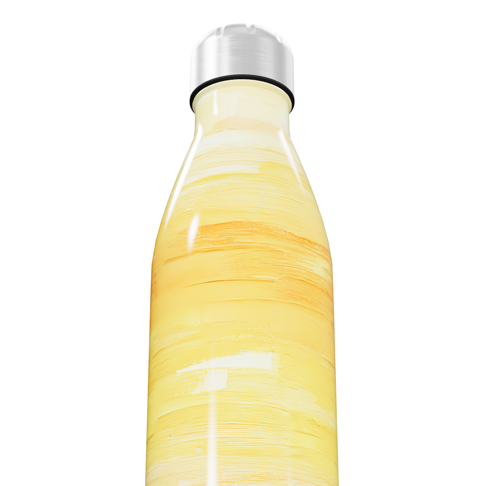 Garrafa Inox - Amarela com Pintura artística