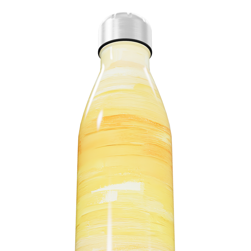 Garrafa Inox - Amarela com Pintura artística