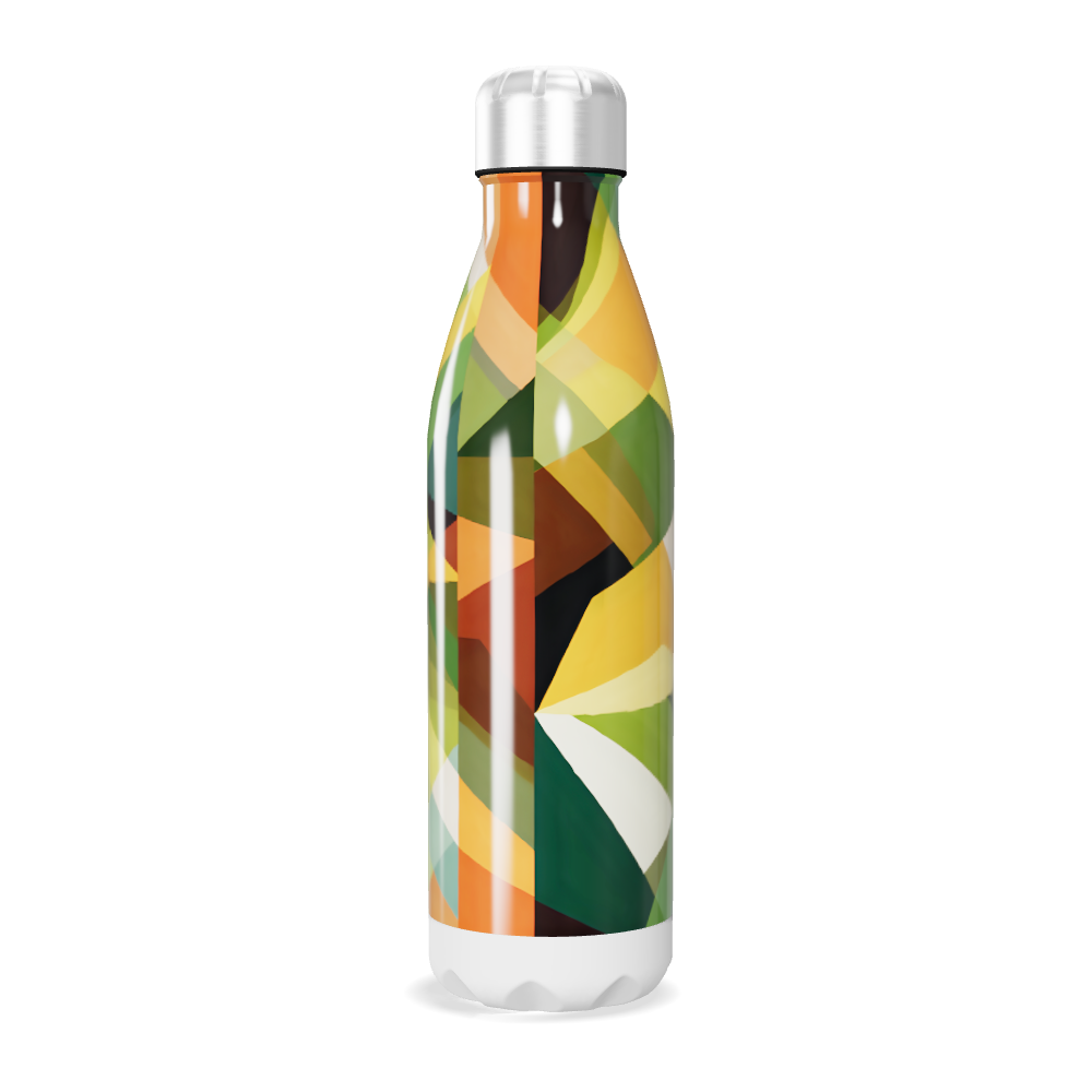 Garrafa Inox - Estampa Geométrica Colorida