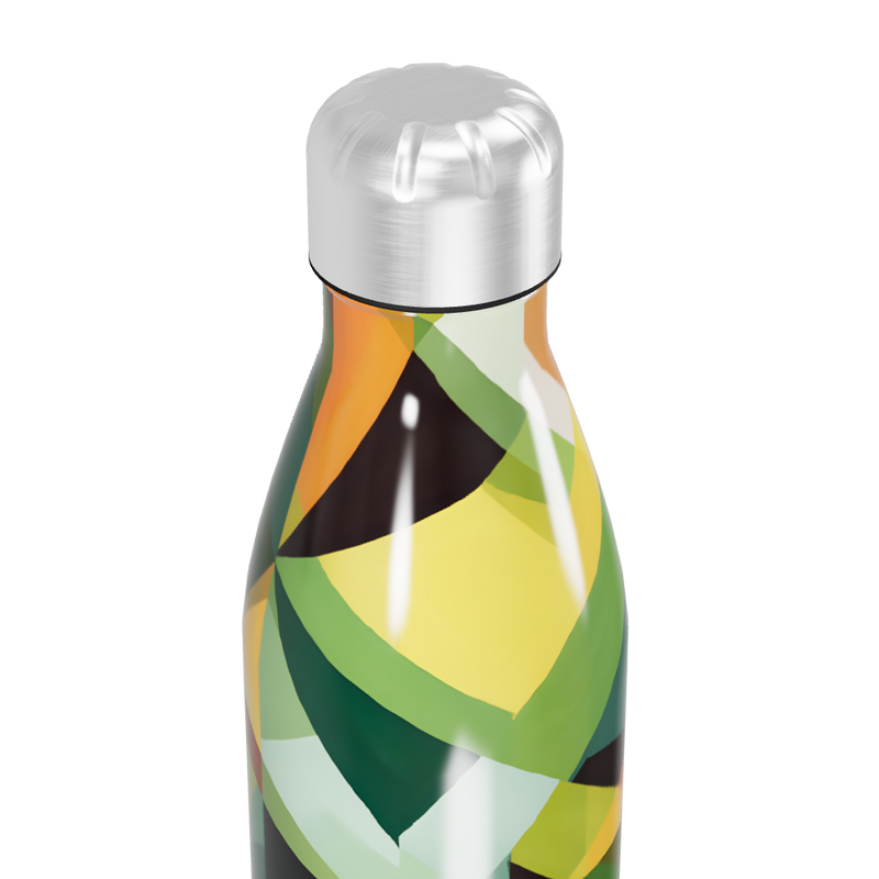 Garrafa Inox - Estampa Geométrica Colorida