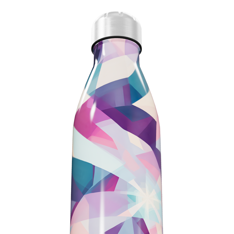 Garrafa Inox - Estampa Geométrica Colorida