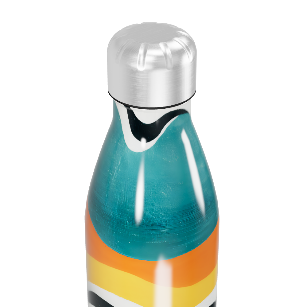 Garrafa Inox Estampa Listrada Colorida