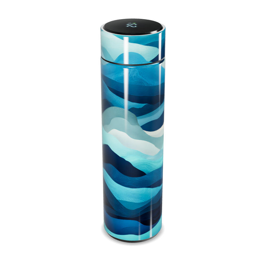 Garrafa Térmica Touch - Azul Marinho Estampada