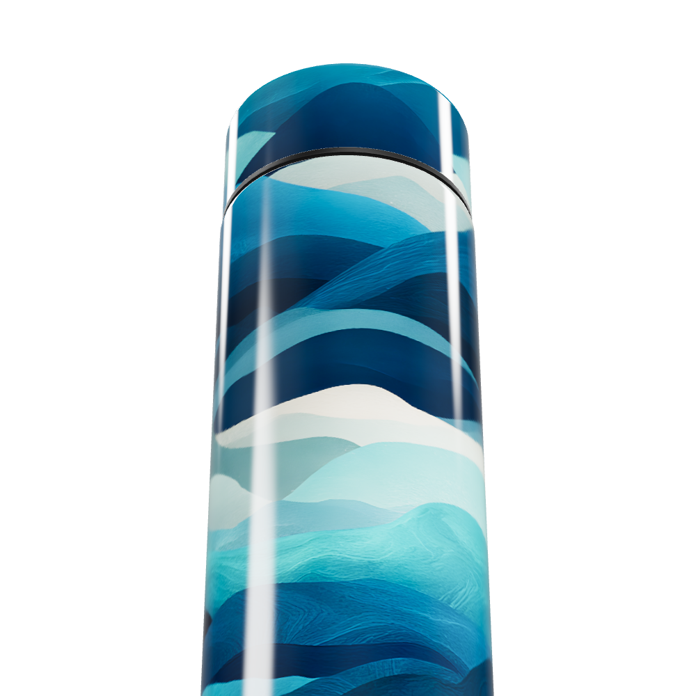 Garrafa Térmica Touch - Azul Marinho Estampada