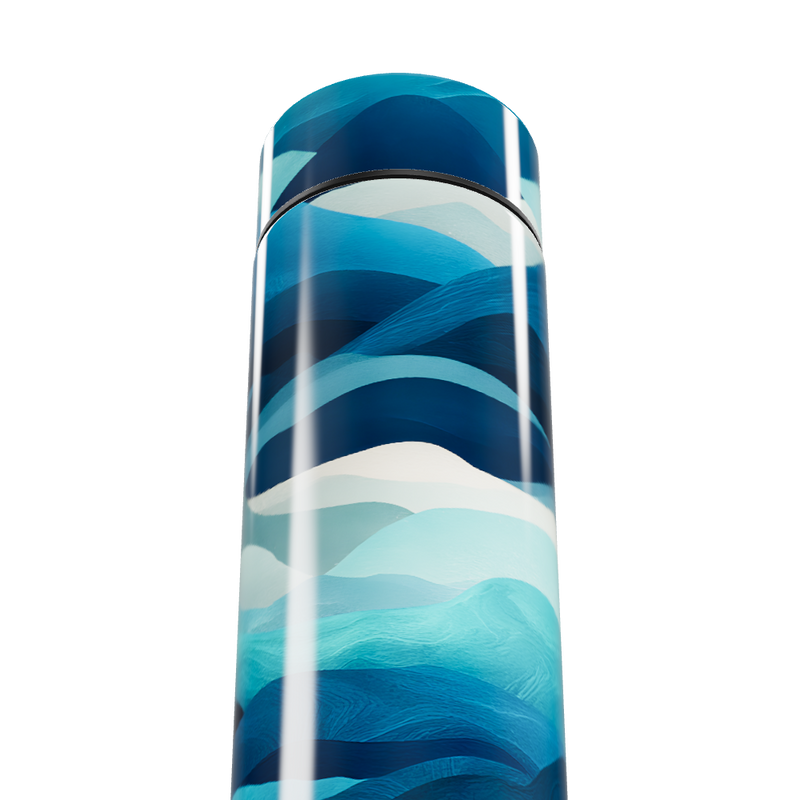 Garrafa Térmica Touch - Azul Marinho Estampada