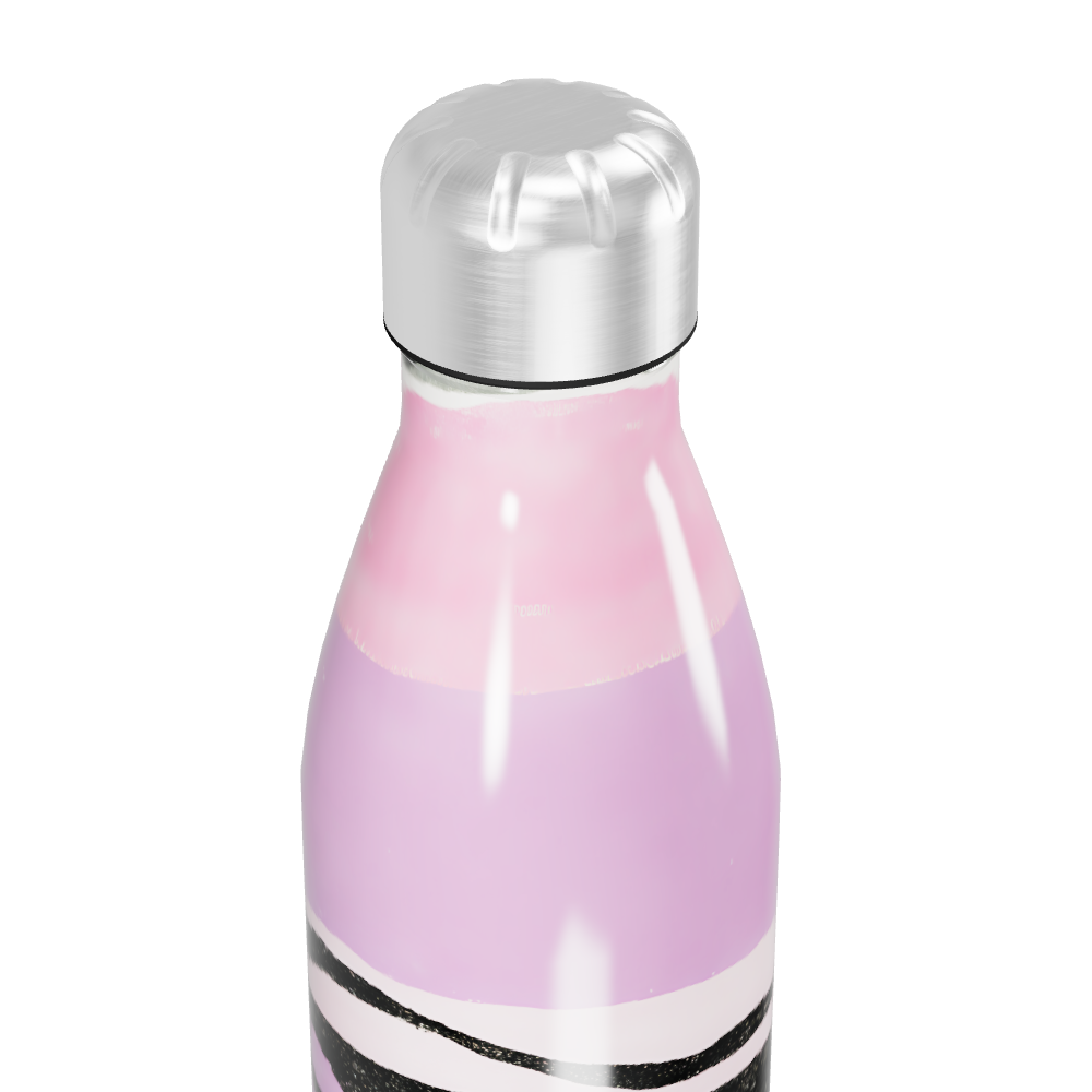 Garrafa Inox Listrada Rosa e Preta