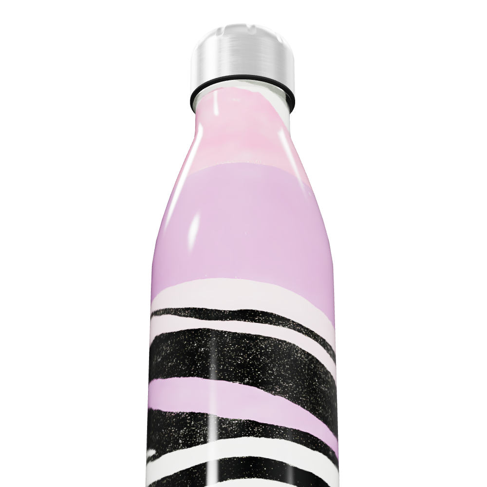 Garrafa Inox Listrada Rosa e Preta
