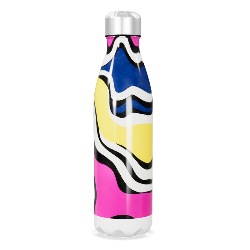 Garrafa Inox Estampada Cores Vibrantes