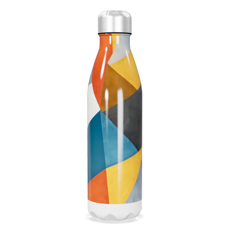 Garrafa Inox - Colorida com Estampa Geométrica