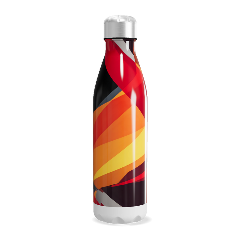 Garrafa Inox - Estampa Geométrica Colorida
