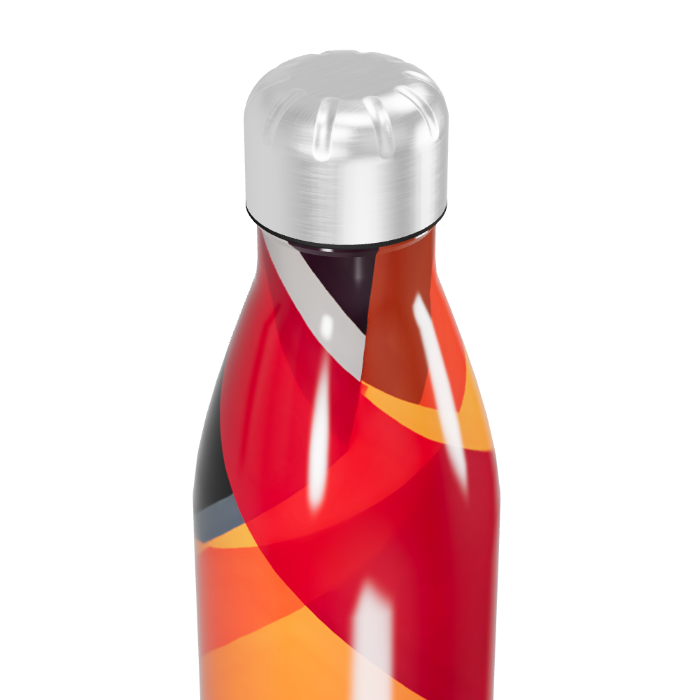 Garrafa Inox - Estampa Geométrica Colorida