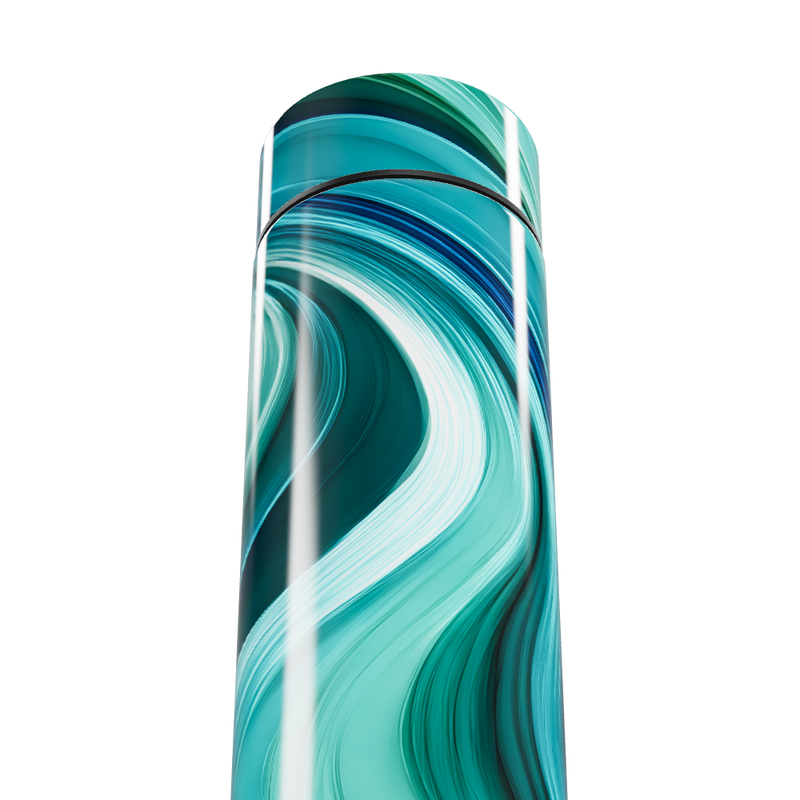 Garrafa Térmica Touch - Design Abstrato Verde