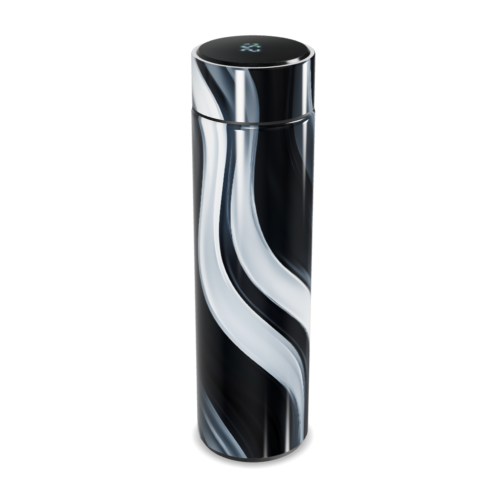 Garrafa Térmica Touch - Preto e Branco Marmorizado