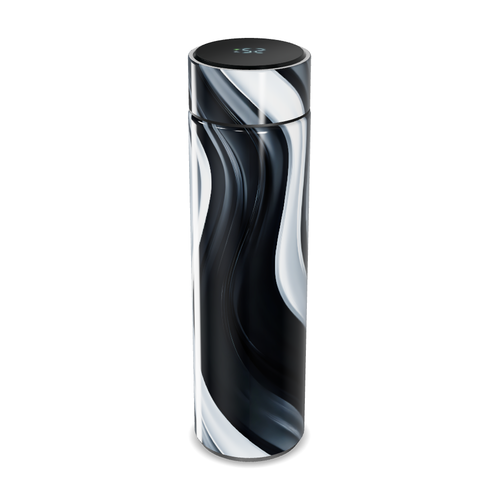 Garrafa Térmica Touch - Preto e Branco Marmorizado
