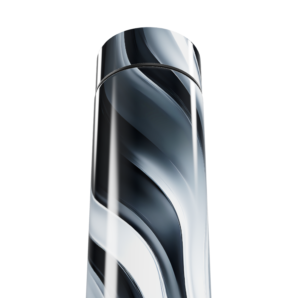 Garrafa Térmica Touch - Preto e Branco Marmorizado