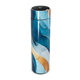 Garrafa Térmica Touch - Azul com Estampa Ondulada