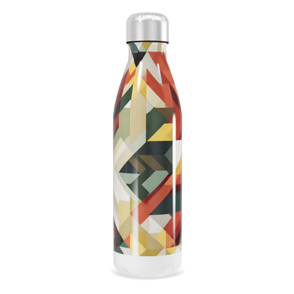 Garrafa Inox - Estampa Geométrica Colorida