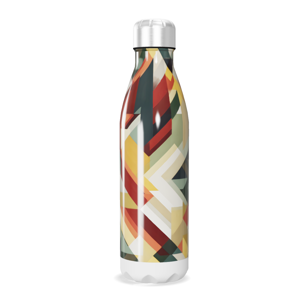 Garrafa Inox - Estampa Geométrica Colorida