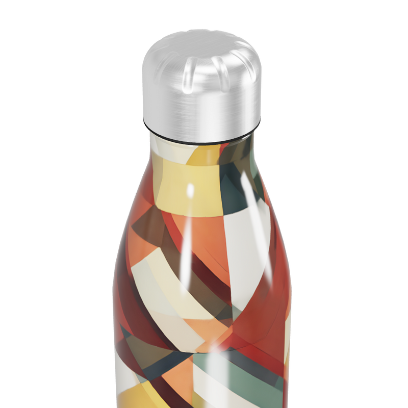 Garrafa Inox - Estampa Geométrica Colorida