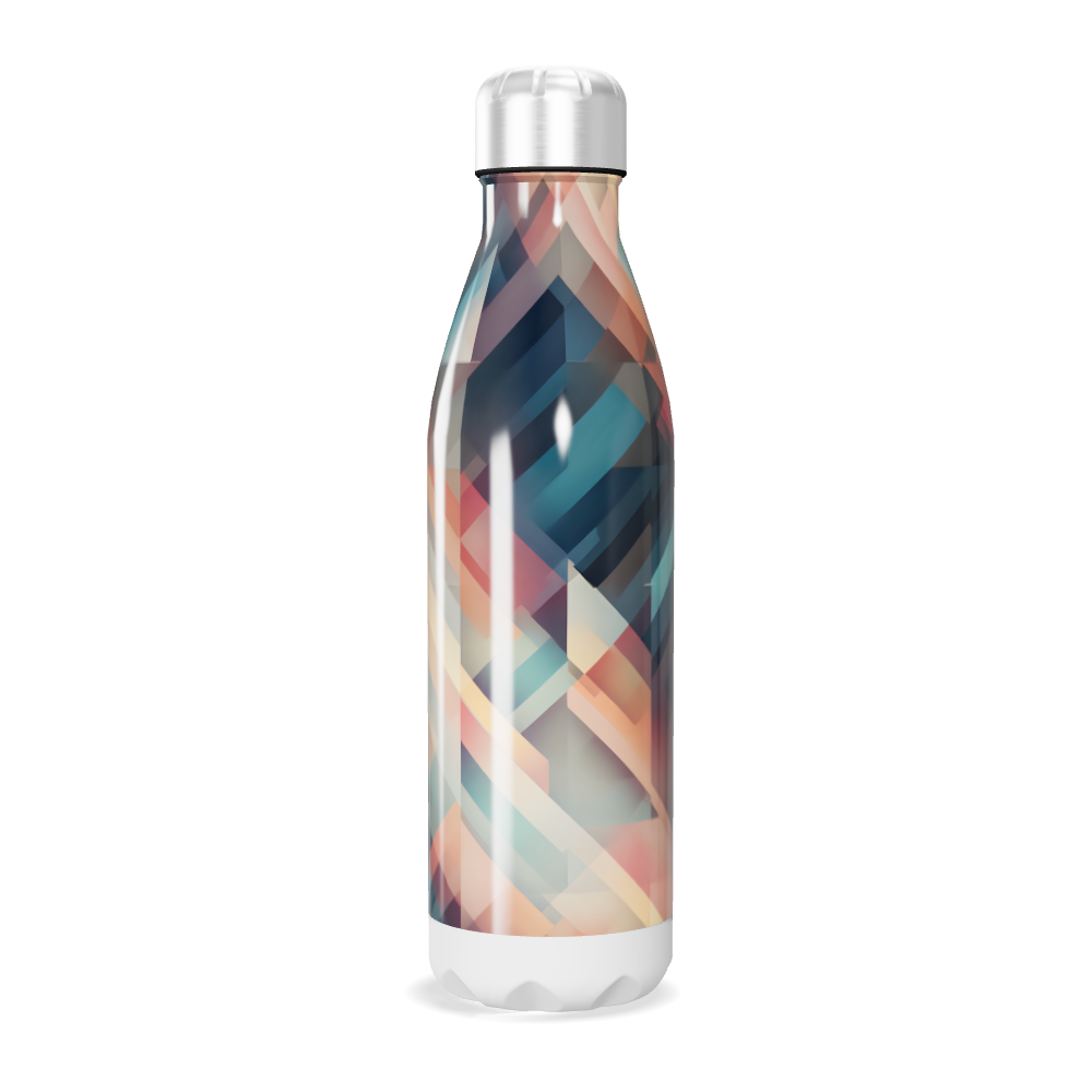 Garrafa Inox - Estampa Geométrica Colorida