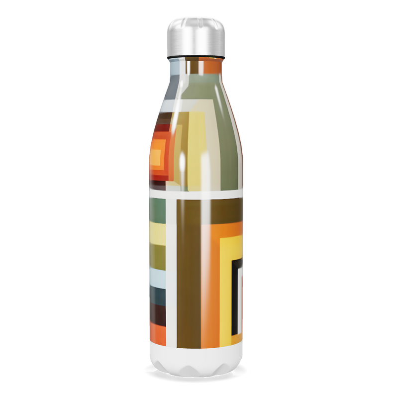 Garrafa Inox - Estampa Geométrica Colorida
