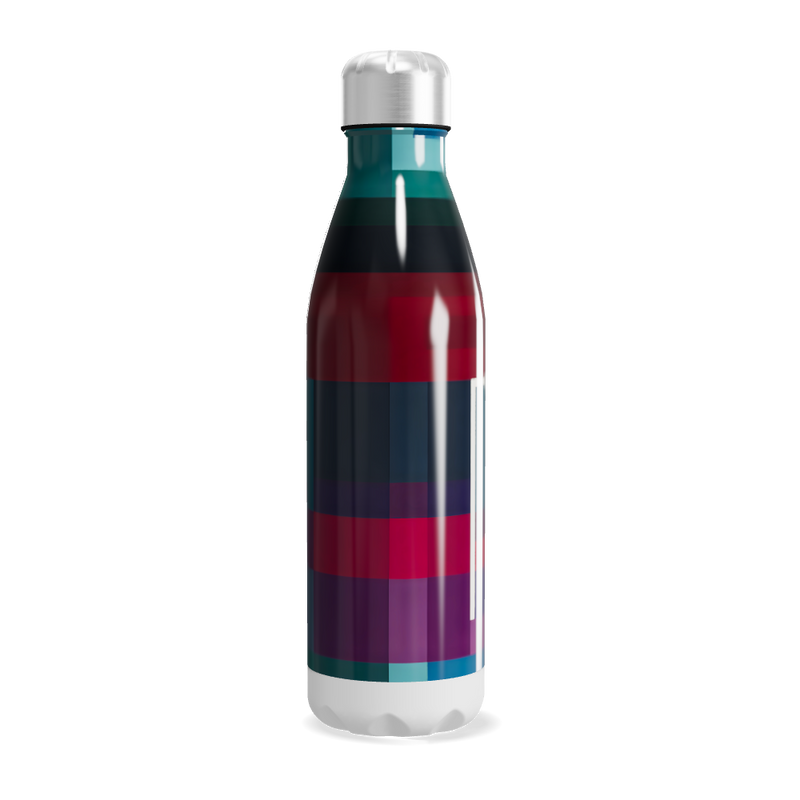 Garrafa Inox - Estampa Geométrica Colorida