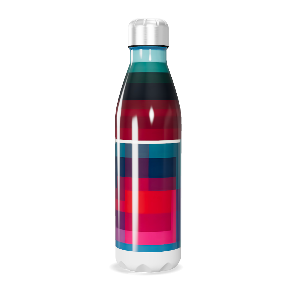 Garrafa Inox - Estampa Geométrica Colorida