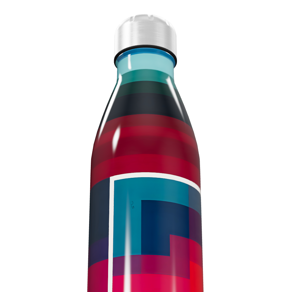 Garrafa Inox - Estampa Geométrica Colorida