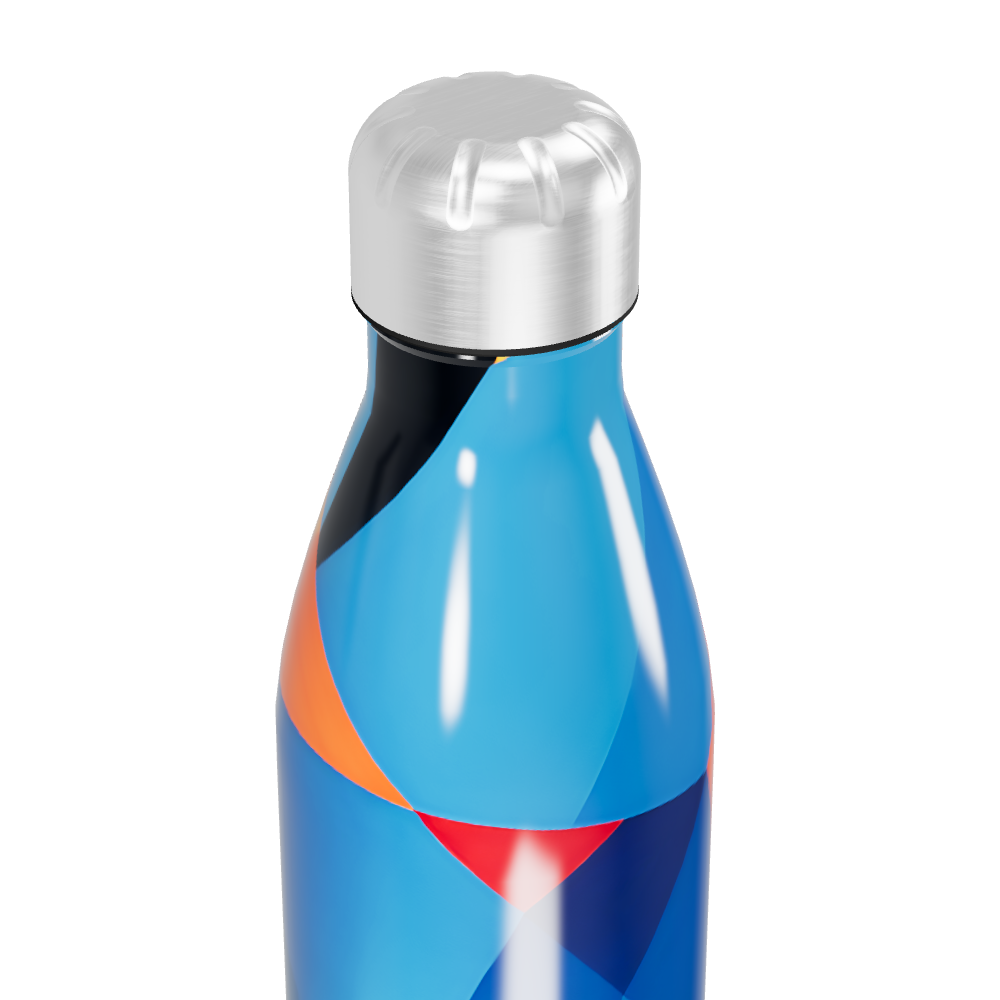Garrafa Inox Colorida - Design Geométrico