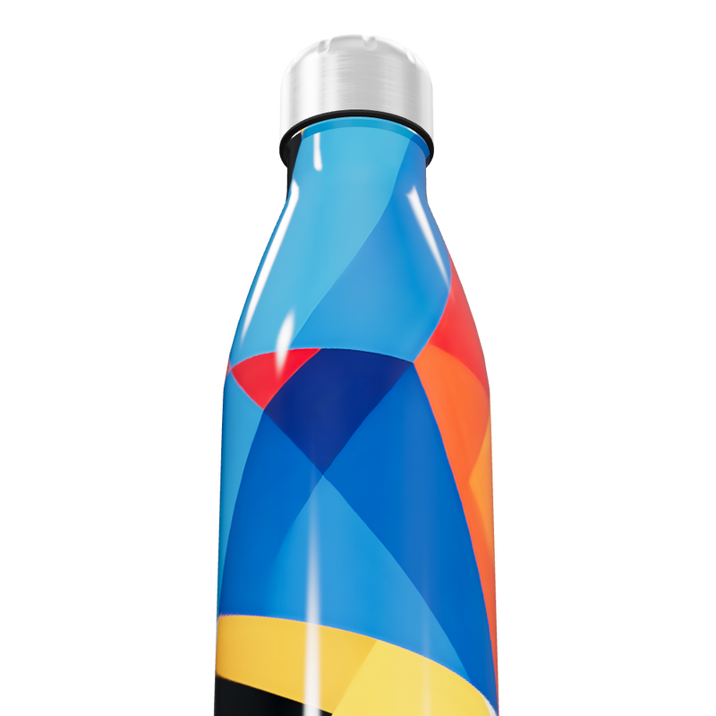 Garrafa Inox Colorida - Design Geométrico
