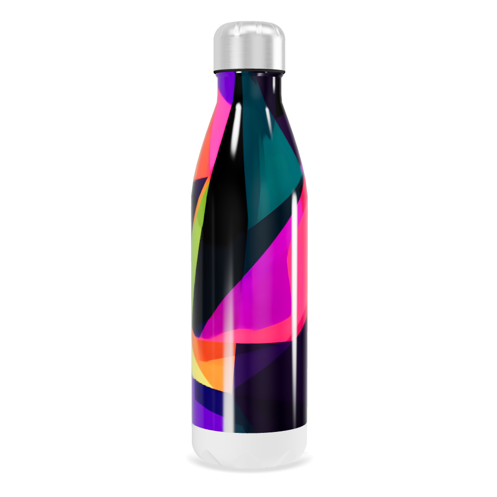 Garrafa Inox - Colorida com Estampa Geométrica